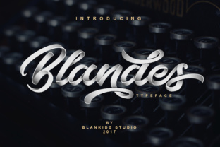Blandes Font: Heavy Script for Handmade Labels