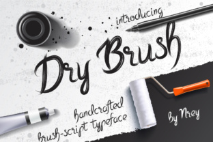 Dry Brush Font: Hand-Brushed Charm for Makers