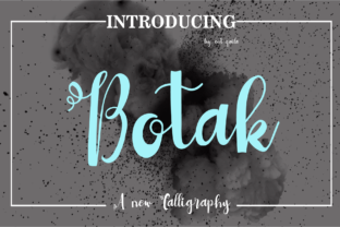 Enhance Your Craft with Botak: A Modern Calligraphic Font