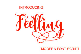 Feelling Font: Romantic Script for Handmade Crafts