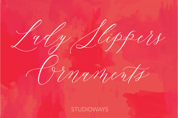 Lady Slippers Ornaments Font for Web Design